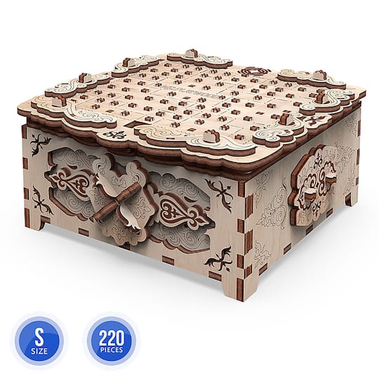 Mr. Playwood Secret Box Floral Fantasy 3D Wooden STEM Puzzle Kit